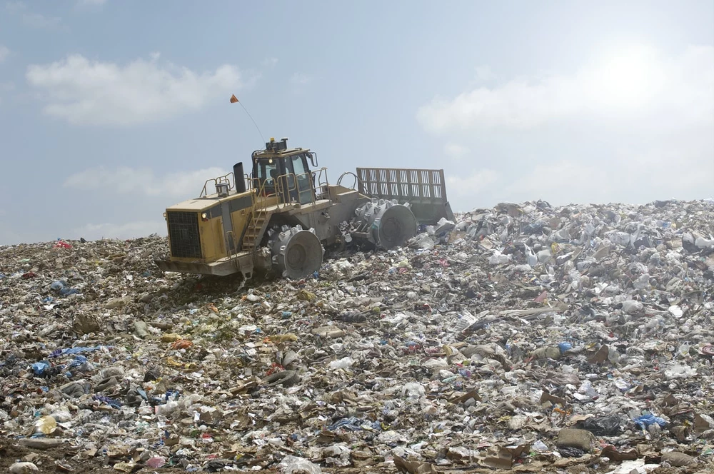 A garbage dump